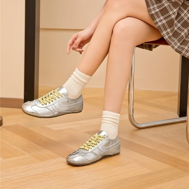 Women's Retro Leather Sneakers Inspired by Forrest Gump