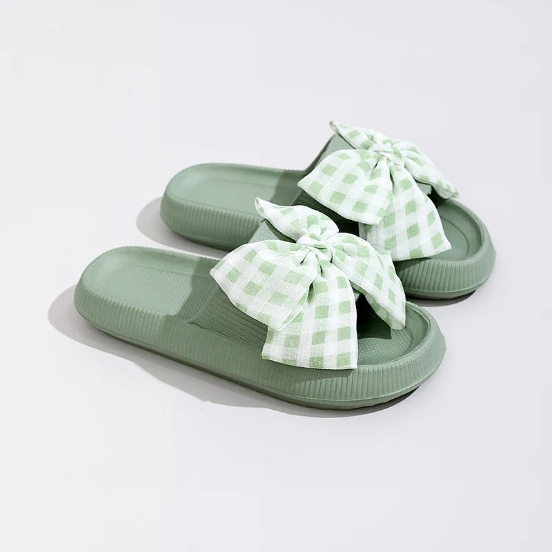 Galosha™ Ortoped™ BowCharm Slides – Trendy Orthopedic Sandals with Double Bow