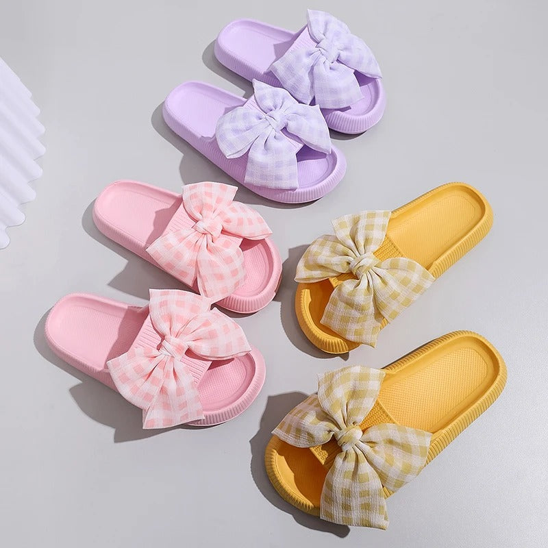 Galosha™ Ortoped™ BowCharm Slides – Trendy Orthopedic Sandals with Double Bow