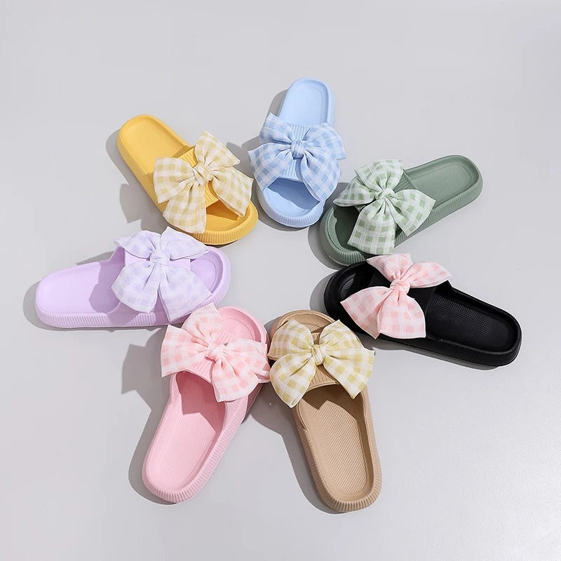 Galosha™ Ortoped™ BowCharm Slides – Trendy Orthopedic Sandals with Double Bow