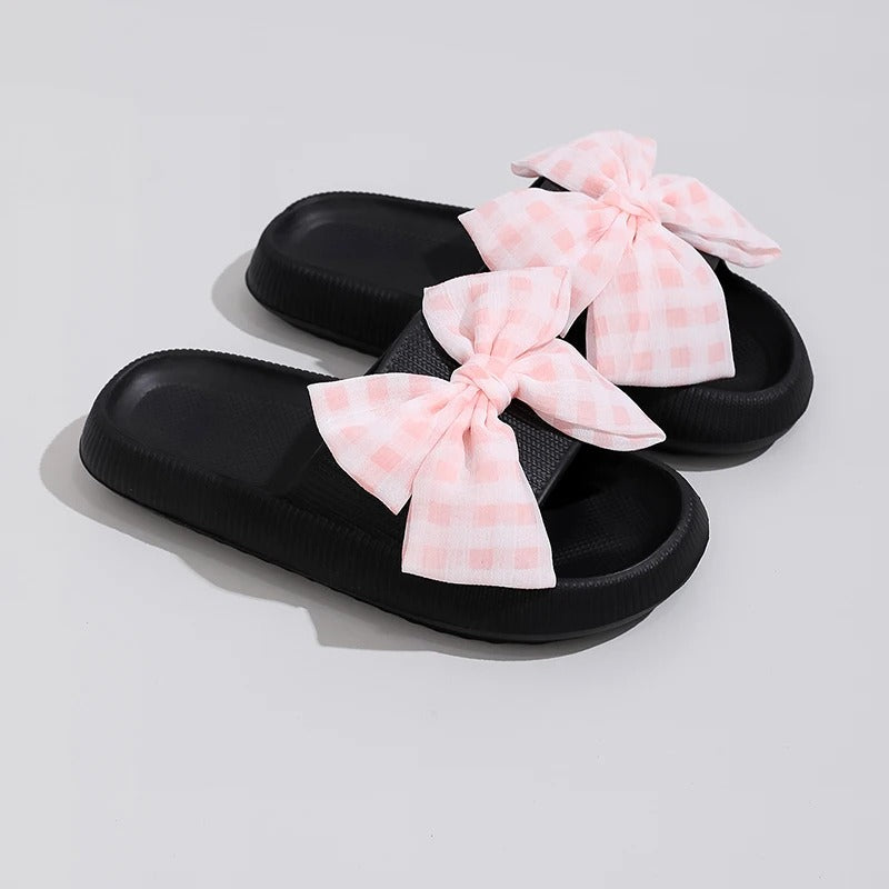 Galosha™ Ortoped™ BowCharm Slides – Trendy Orthopedic Sandals with Double Bow