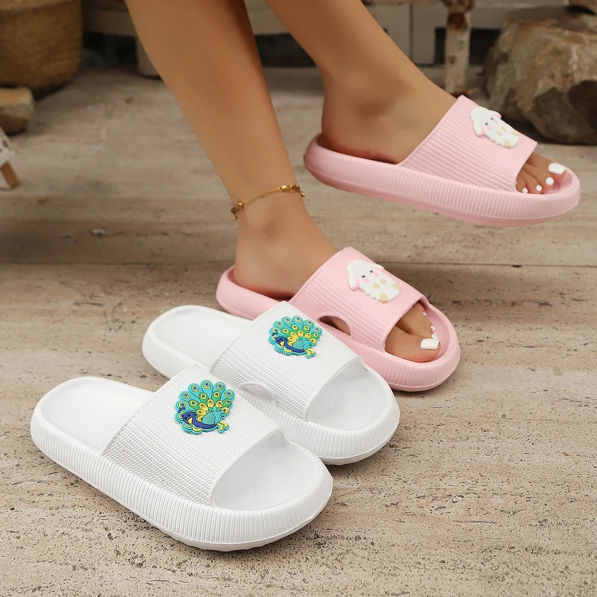 Galosha™ OrtoZoo Orthopedic Slides with Cute Animal Charms