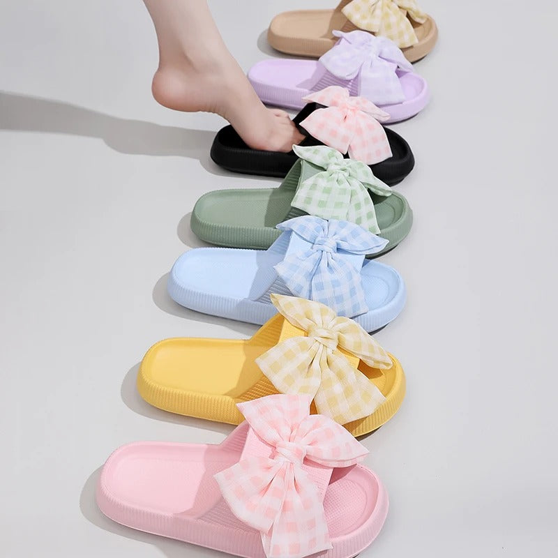 Galosha™ Ortoped™ BowCharm Slides – Trendy Orthopedic Sandals with Double Bow