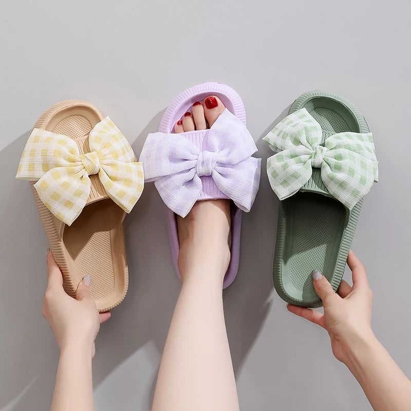 Galosha™ Ortoped™ BowCharm Slides – Trendy Orthopedic Sandals with Double Bow