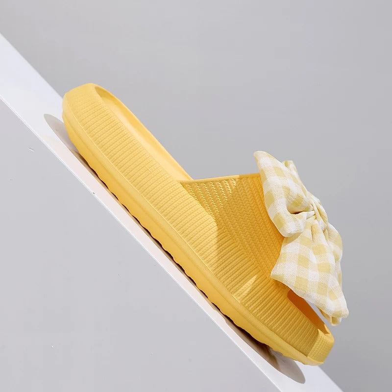 Galosha™ Ortoped™ BowCharm Slides – Trendy Orthopedic Sandals with Double Bow