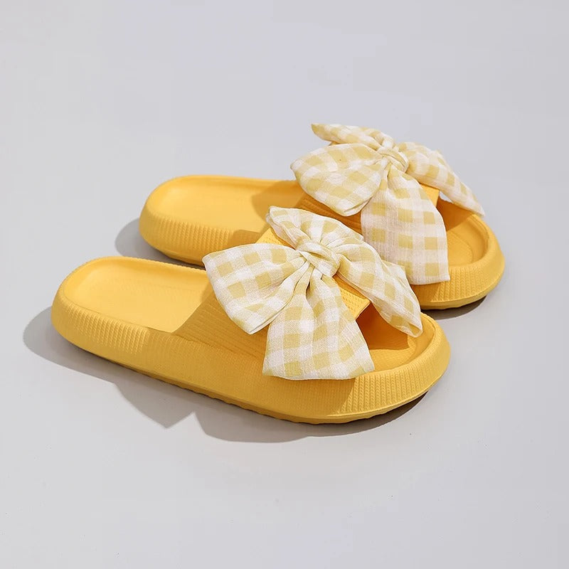 Galosha™ Ortoped™ BowCharm Slides – Trendy Orthopedic Sandals with Double Bow