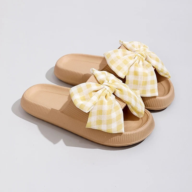 Galosha™ Ortoped™ BowCharm Slides – Trendy Orthopedic Sandals with Double Bow